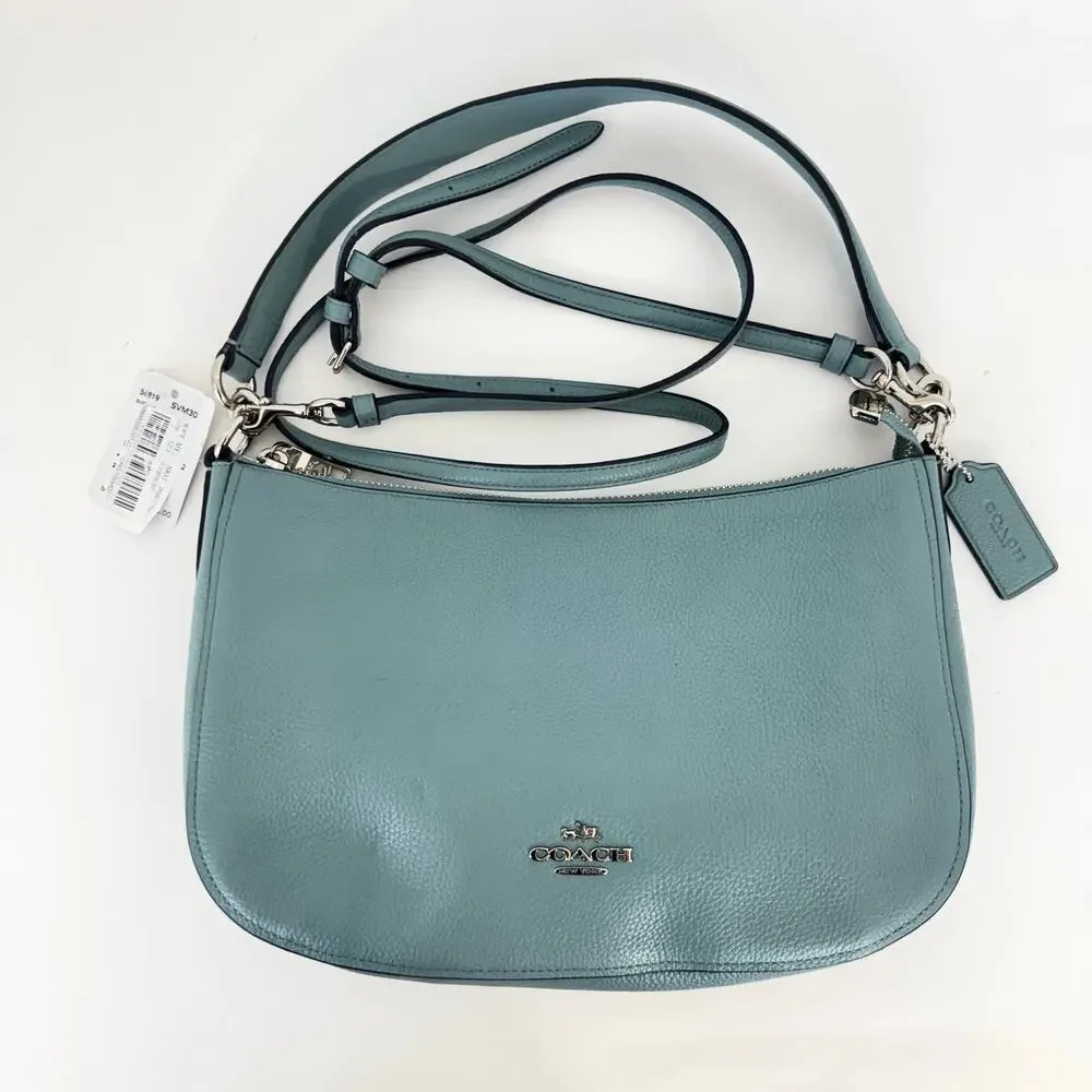 Coach Chelsea Crossbody Shoulder Bag Leather Marine Light Blue 56819 NWT - Picture 4 of 15